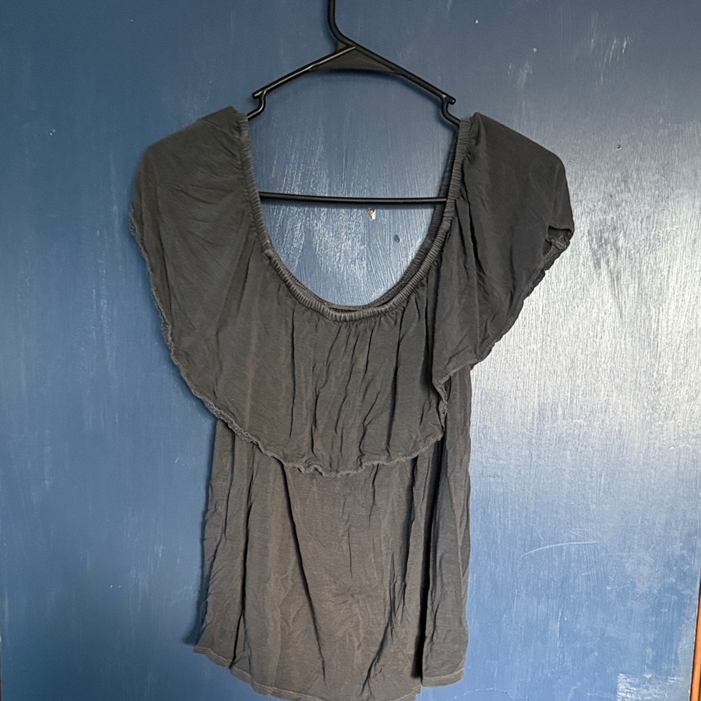 American Eagle Grey Shoulder/shoulder less top